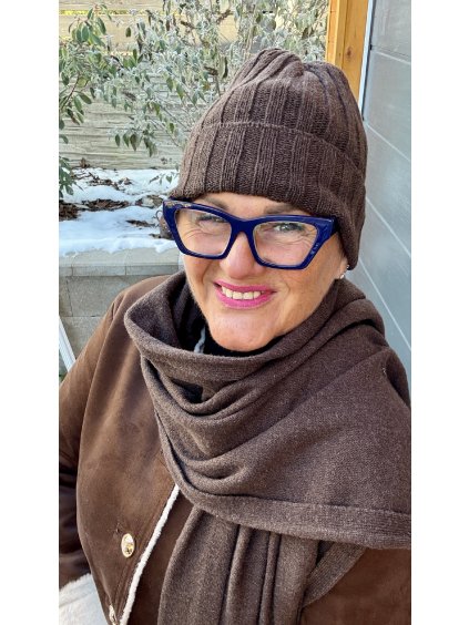 Kašmírová žebrovaná čepice „Teplo bez kompromisu“