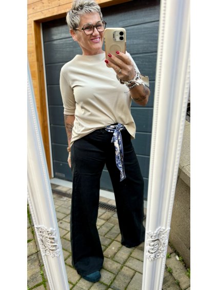 Elastické jeans do zvonu