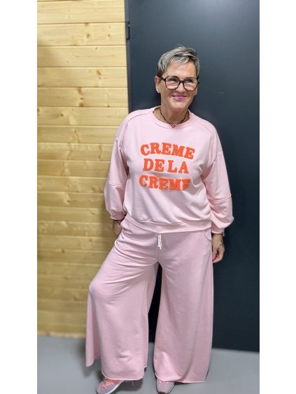 Extra široké pastelové teplákové kalhoty