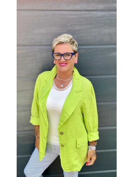 Sako „Letní lehkost“ – lněné, větší velikost