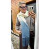 Šál „Soft Ombre Hug“ – dlouhý pletený s třásněmi