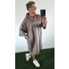 Lněné oversized šaty s límečkem