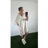 Lněné oversized šaty s límečkem