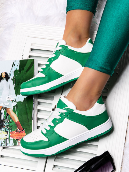Dámska športová obuv zeleno biela HL941ZB