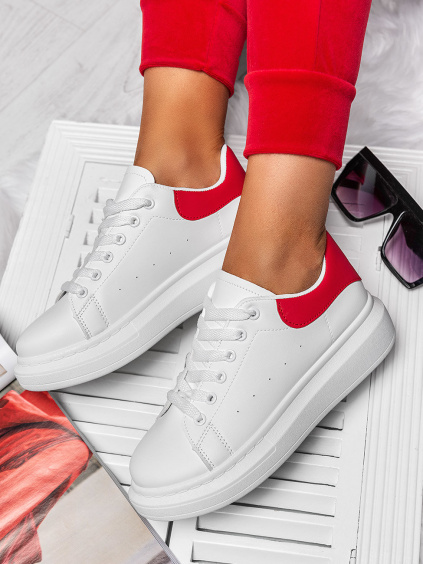 Dámske červeno-biele športové topánky BL365CZ
