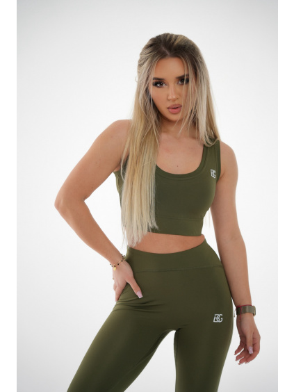 Dámsky khaki BG FITNES top B122772