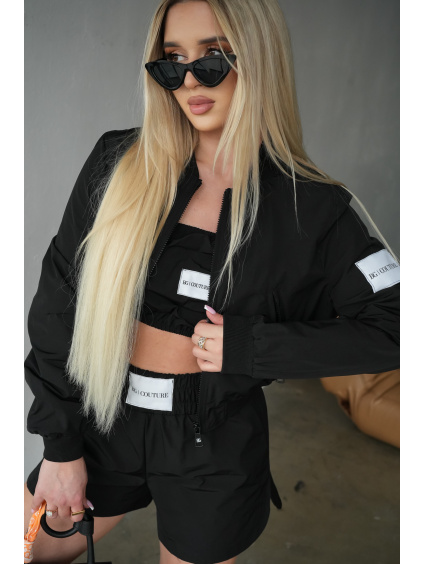 Dámska trendy čierna BG bomber bunda ALL 124730