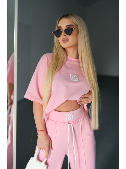 Dámske jednoduché ružové BG tričko MONA 125512