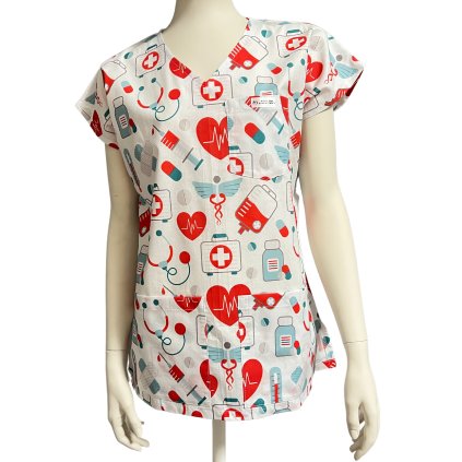 zdravotnická halena se zdravotním motivem