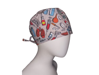 Chirurgická čepice s potiskem DOCTOR