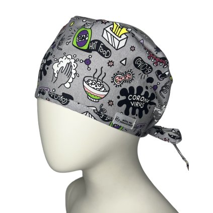 Zdravotnická čepice s potiskem COVIDI