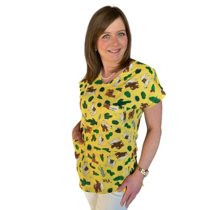 zdravotní halena pro sestry a zdravotníky žlutá