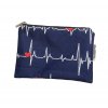 Kosmetická taštička EKG na modré pro sestry
