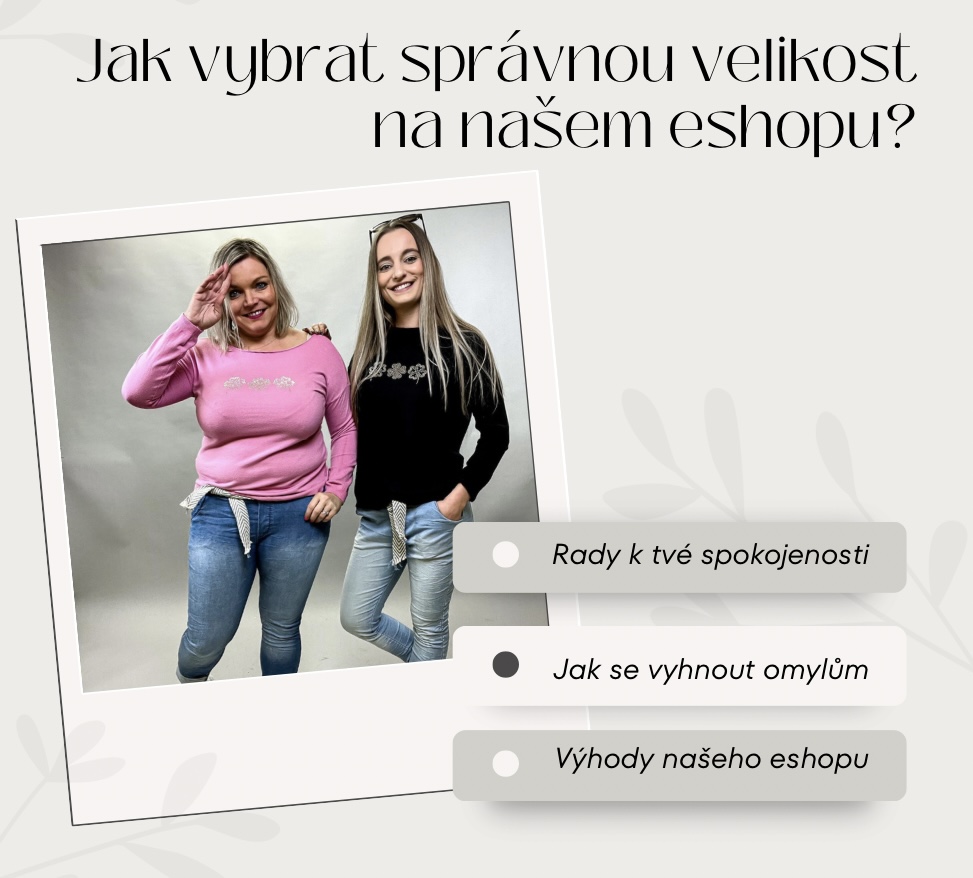 Jak u nás vybrat správnou velikost?