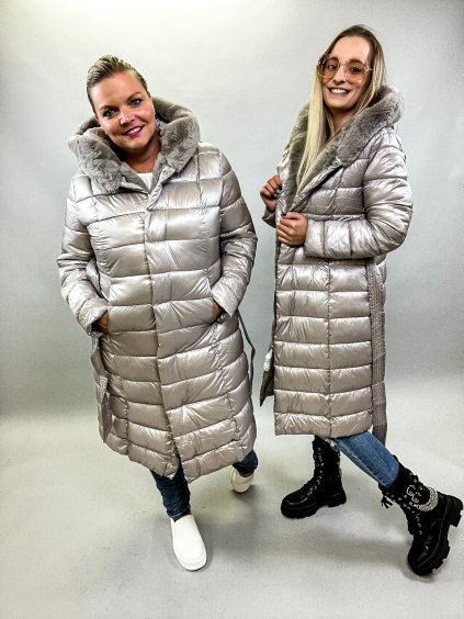 Zimní kabát SNOW/SVĚTLE HNĚDÁ