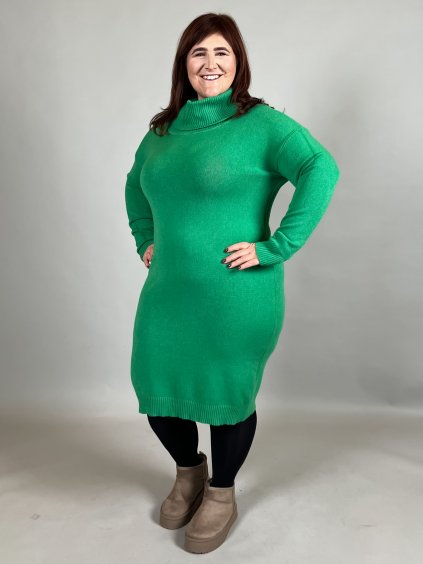 Šaty úpletové s rolákem