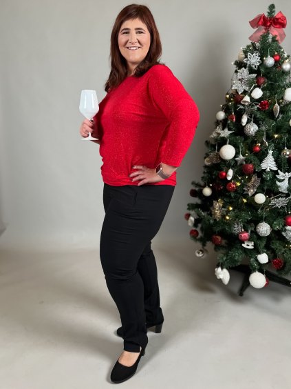 Halenka lurex DIME/červená