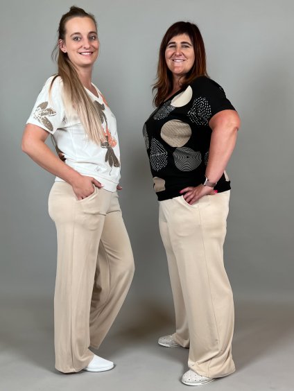 Kalhoty MARBI/béžová