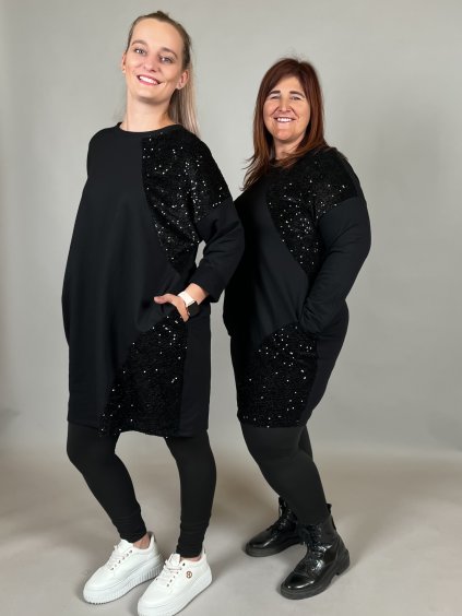 Mikinové šaty GLITTER