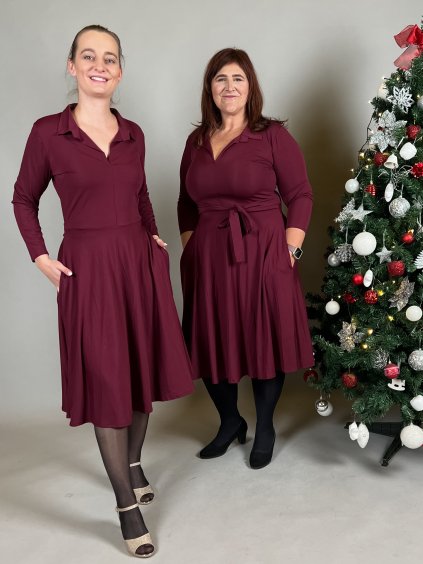 Šaty DESERVE/vínová