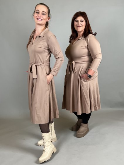 Šaty DESERVE/světle hnědá