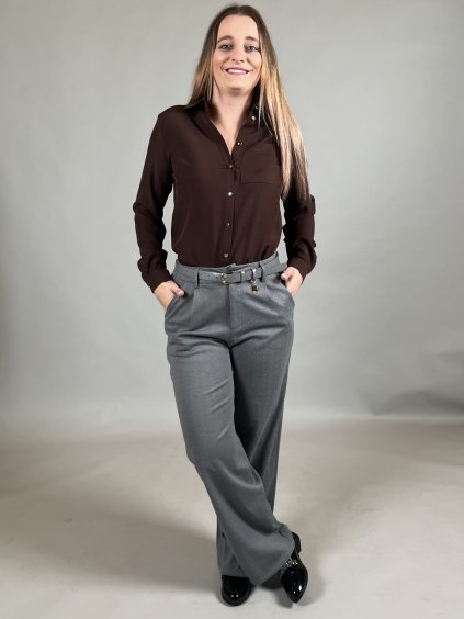 Košile CLASIC LIFE/tmavě hnědá