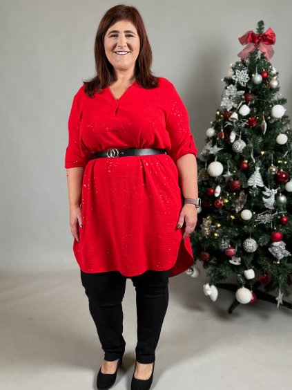 Košile dlouhá s páskem GLITTERS