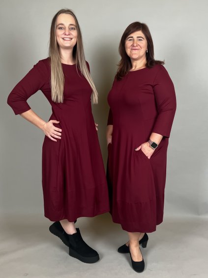 Šaty BALOON/vínová