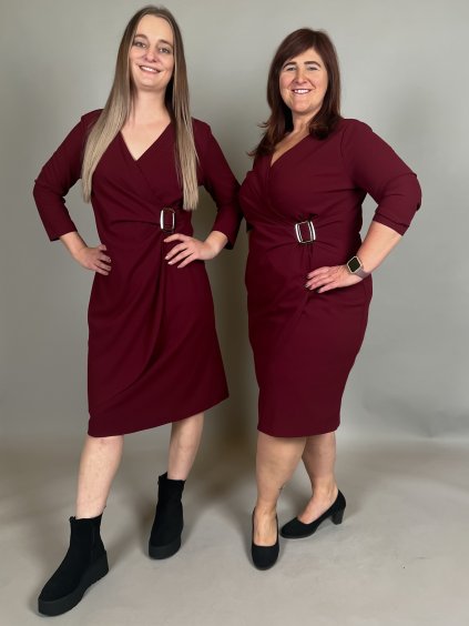 Šaty ROCHELE/vínová