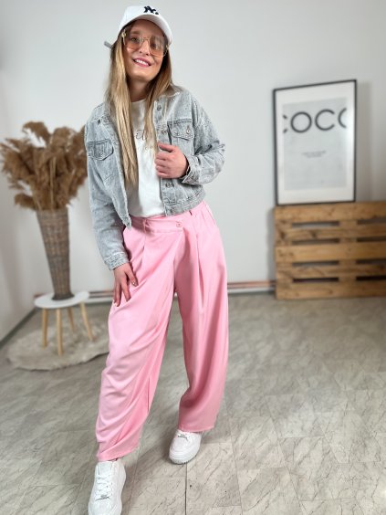 Džínová bunda s kamínky ŠEDÁ