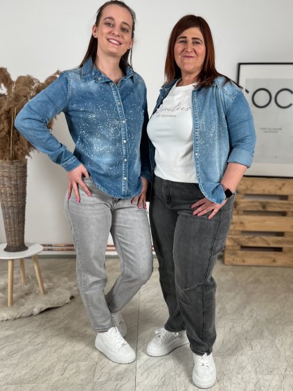 Košile s kamínky JEANS
