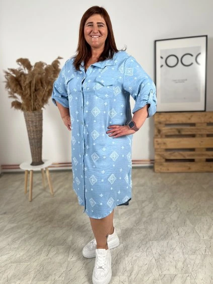 Košilové šaty JEANS CARRYS