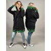 Mikina JUST FASHION/BLACK-GREEN