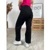 Džíny WIDE LEG/černé s kamínky