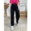 Džíny WIDE LEG/černé s kamínky