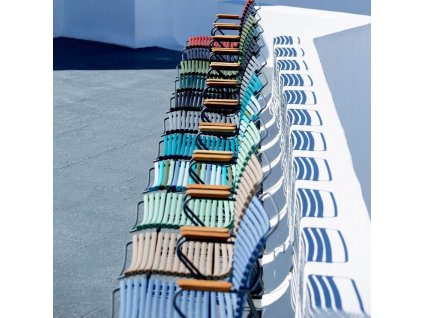 392836 1 svetle modra plastova zahradni zidle houe click s podruckami