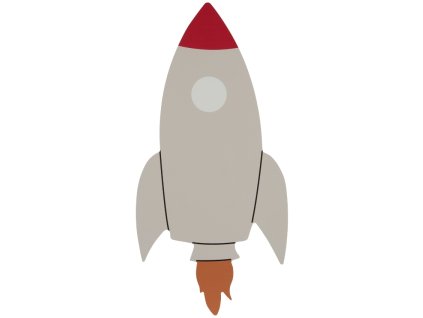 Világosszürke lakkozott LED fali lámpa gyerekeknek ROCKET