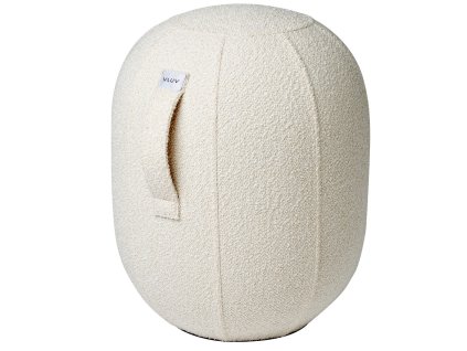 Fehér bouclé egyensúlyozó zsámoly VLUV KAPSUL DIVA 48 cm