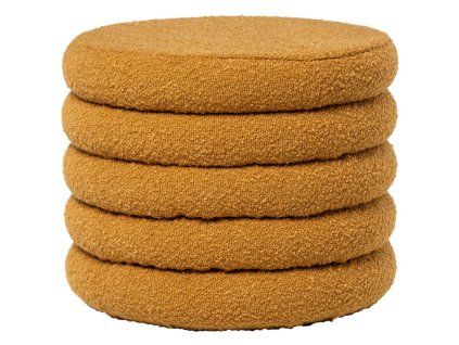 Sárga bouclé puff Somcasa Harry 40 cm