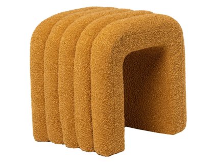 Sárga bouclé széklet Somcasa Edy 42 x 42 cm
