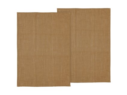 Két darab barna pamut törölközőből álló szett Csíkos 70 x 50 cm