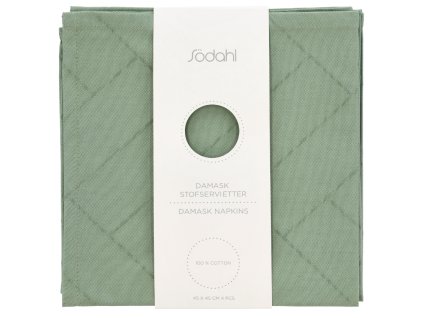 Négy darab zöld pamut szalvéta készlet Csempe 45 x 45 cm-es csempe