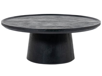 Fekete fa dohányzóasztal Ron 80 cm