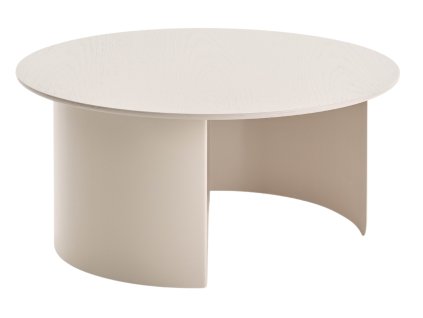 Homokbarna lakkozott Plateau dohányzóasztal 75 cm