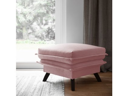 Rózsaszín kárpitozott Miuform Charming Charlie lábtartó 60 x 60 cm