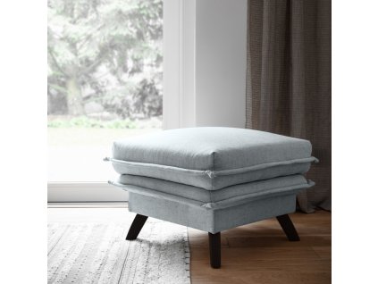 Világosszürke kárpitozott lábtartó Miuform Charming Charlie 60 x 60 cm