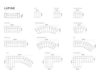 MICADONI Lupine üvegzöld bársony lábtartó