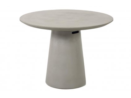Szürke kerek cement kerti étkezőasztal LaForma Itai Ø 120 cm