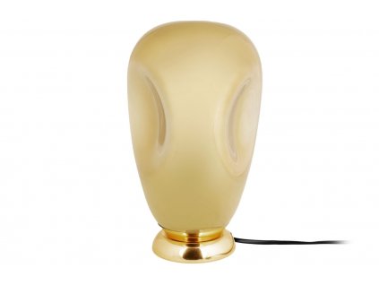 Rheia III aranyszínű üveg asztali lámpa.