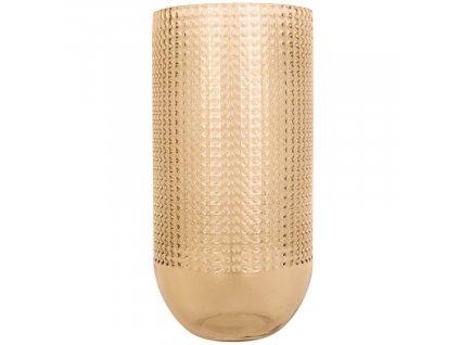 Mustársárga üveg váza Kana 30 cm L